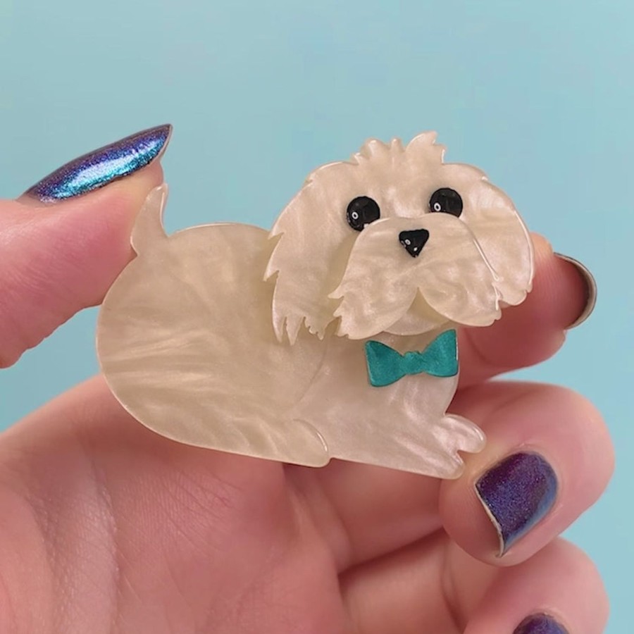 Erstwilder Brooches | Marc The Maltese Mini Brooch