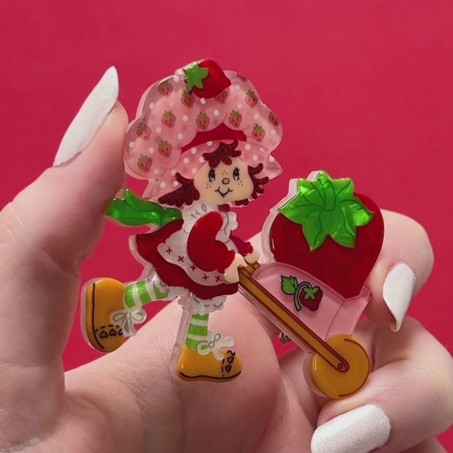 Erstwilder Brooches | Strawberry Wheelbarrow Brooch