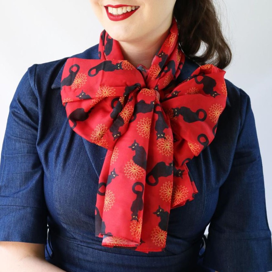 Erstwilder Scarves | Le Chat Noir Large Neck Scarf