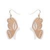 Erstwilder Essential Earrings | Butterfly Textured Resin Drop Earrings - White