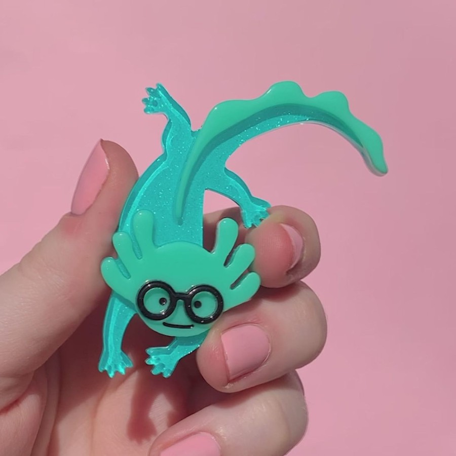 Erstwilder Brooches | Alex The Axolotl Brooch