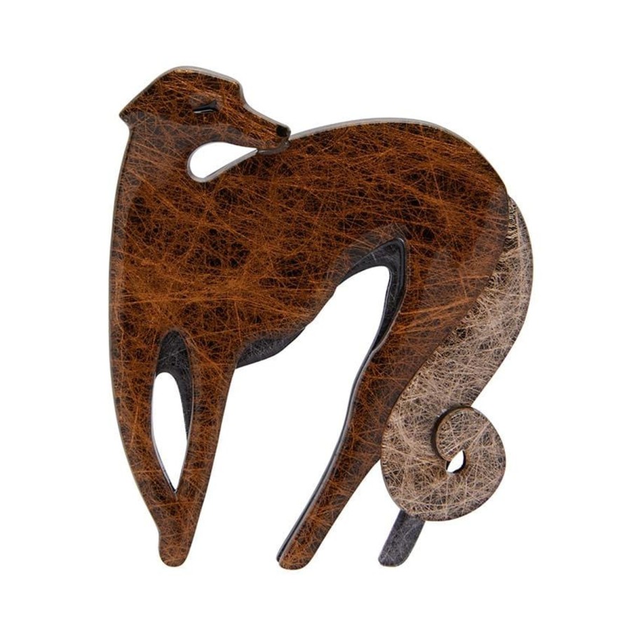 Erstwilder Brooches | Autumnal Symphony Greyhound Brooch