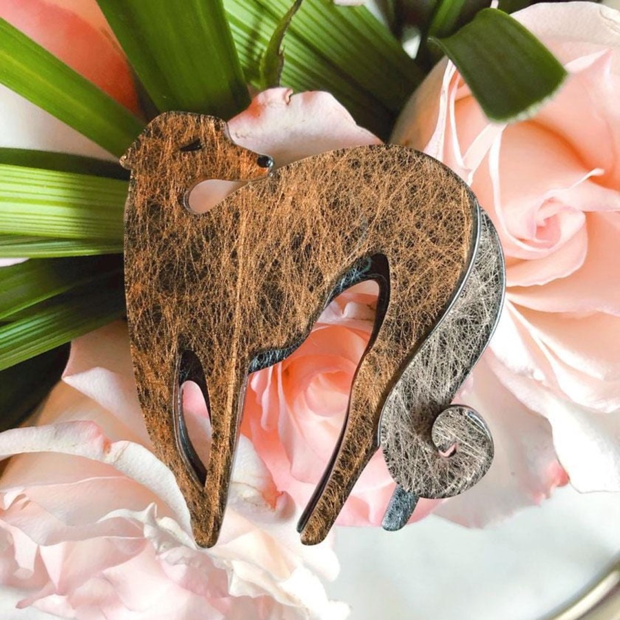 Erstwilder Brooches | Autumnal Symphony Greyhound Brooch