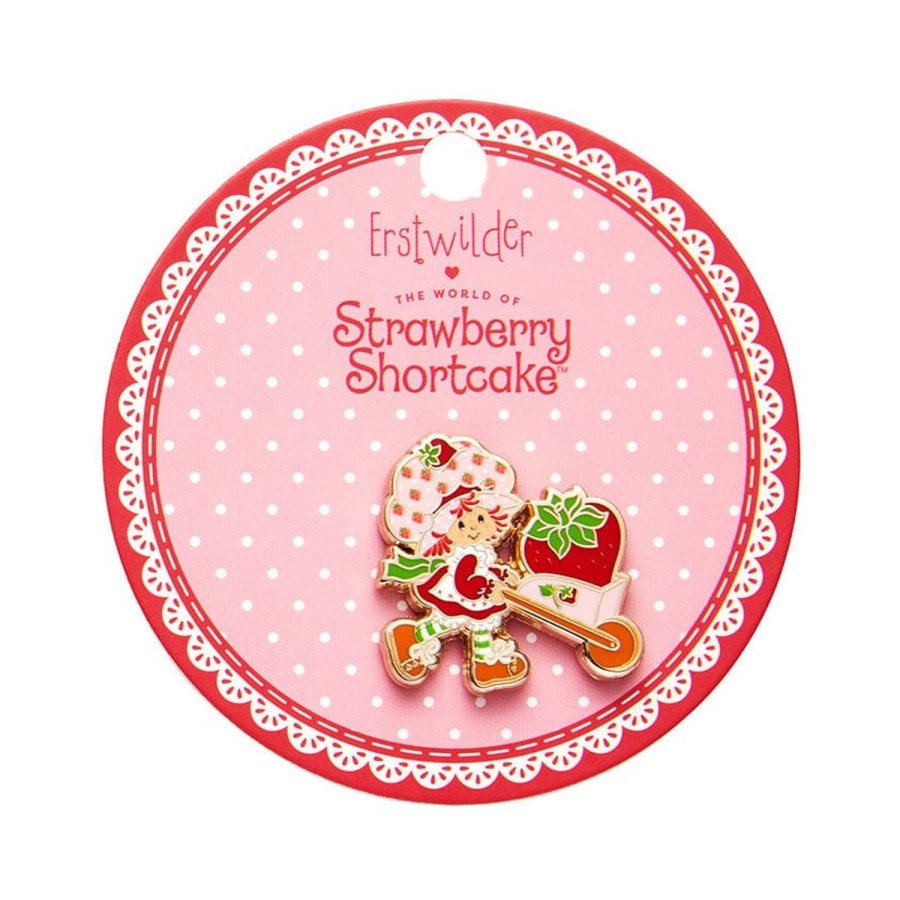 Erstwilder Enamel Pins | Strawberry Wheelbarrow Enamel Pin