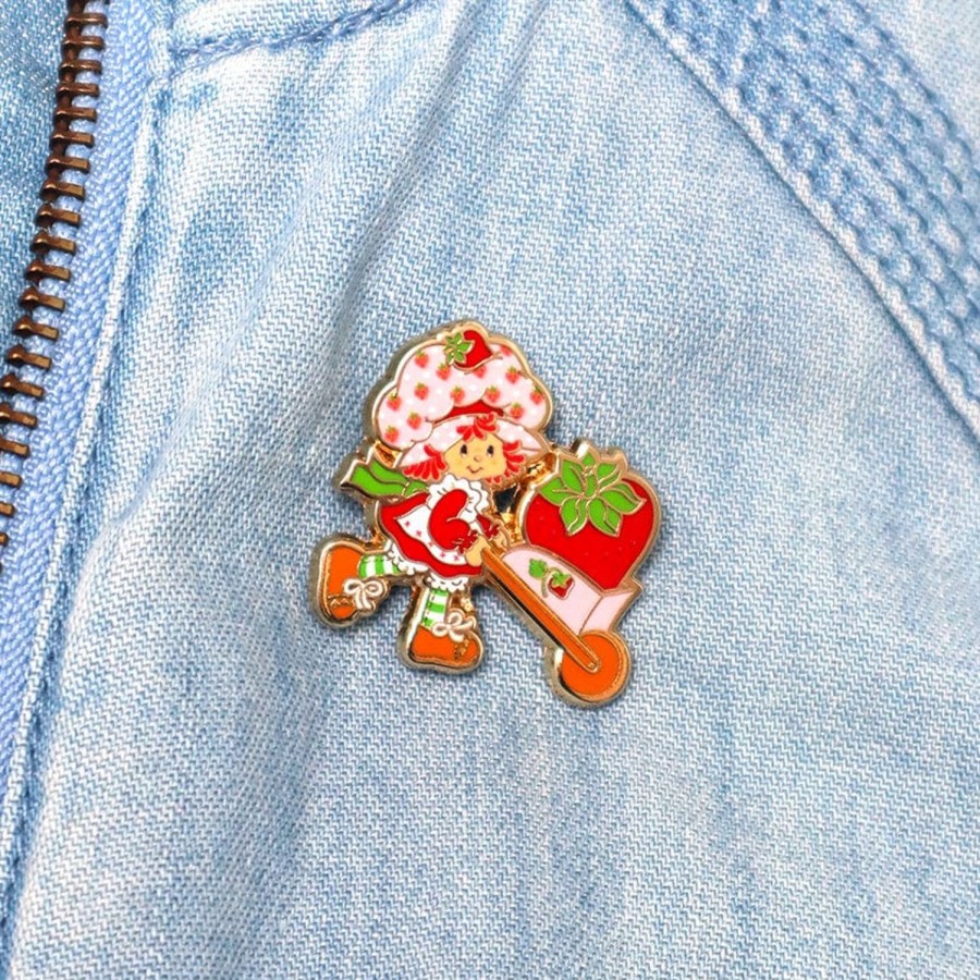 Erstwilder Enamel Pins | Strawberry Wheelbarrow Enamel Pin