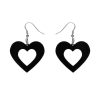 Erstwilder Essential Earrings | Heart Solid Resin Drop Earrings - Black