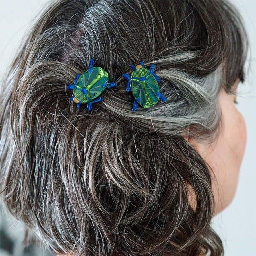 Erstwilder Hair Clips & Claws | Luck Of The Beetle Hair Clips Set - 2 Piece