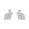 Erstwilder Essential Earrings | Bunny Ripple Resin Stud Earrings - White