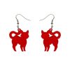 Erstwilder Essential Earrings | Pussy Cat Bubble Resin Drop Earrings - Red