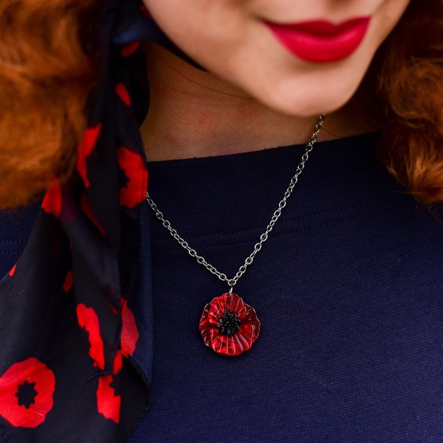 Erstwilder Necklaces | Poppy Field Mini Pendant Necklace