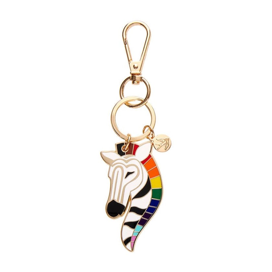 Erstwilder Enamel Key Rings | Zelda The Zestful Zebra Enamel Key Ring