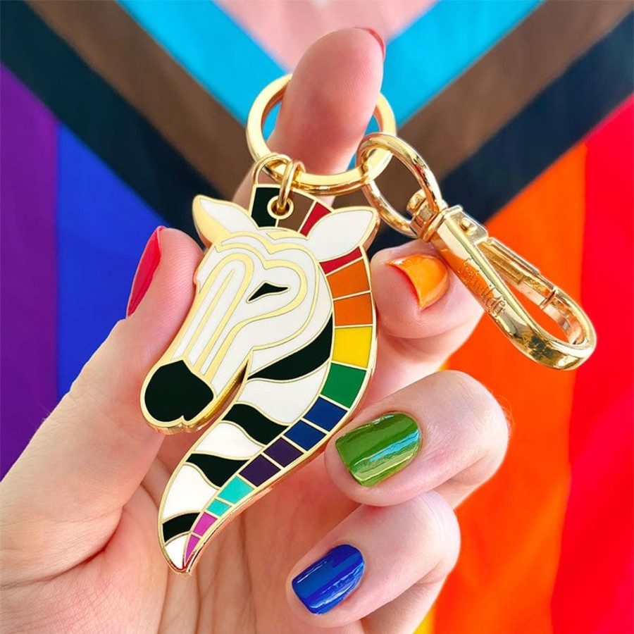 Erstwilder Enamel Key Rings | Zelda The Zestful Zebra Enamel Key Ring