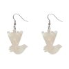 Erstwilder Essential Earrings | Wagtail Ripple Glitter Resin Drop Earrings - Cream