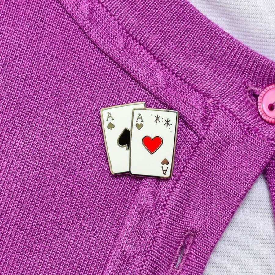 Erstwilder Enamel Pins | Card Trick Enamel Pin