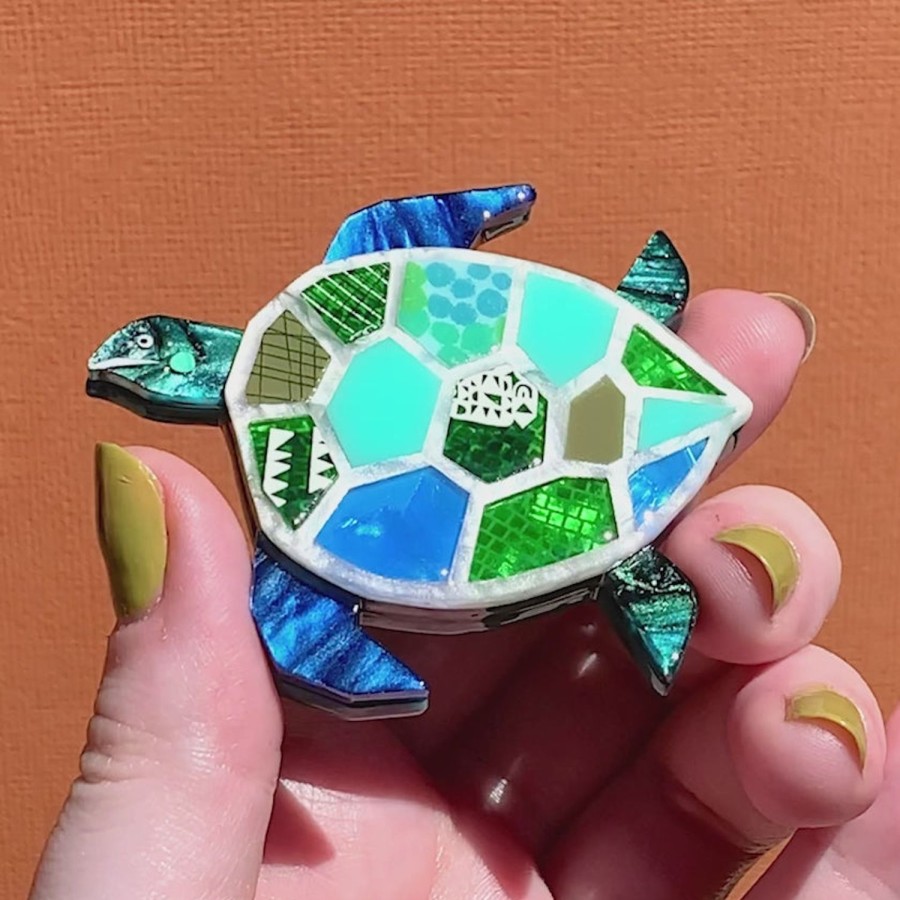 Erstwilder Brooches | A Turtle Named Groan Brooch