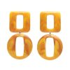 Erstwilder Essential Earrings | Statement Marble Chunky Drop Earrings - Mustard