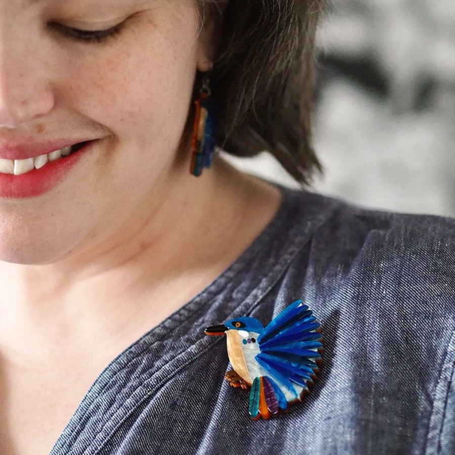 Erstwilder Brooches | Kyrie Kingfisher Brooch