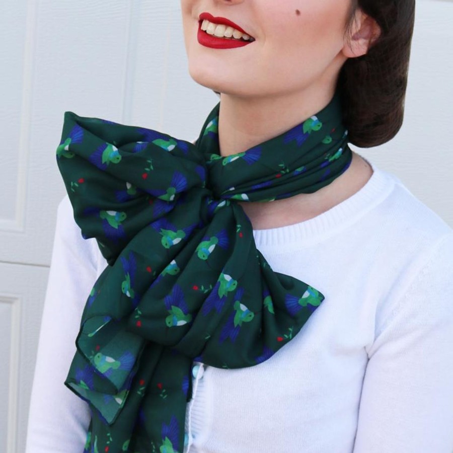 Erstwilder Scarves | Hyacinth Hummingbird Large Neck Scarf