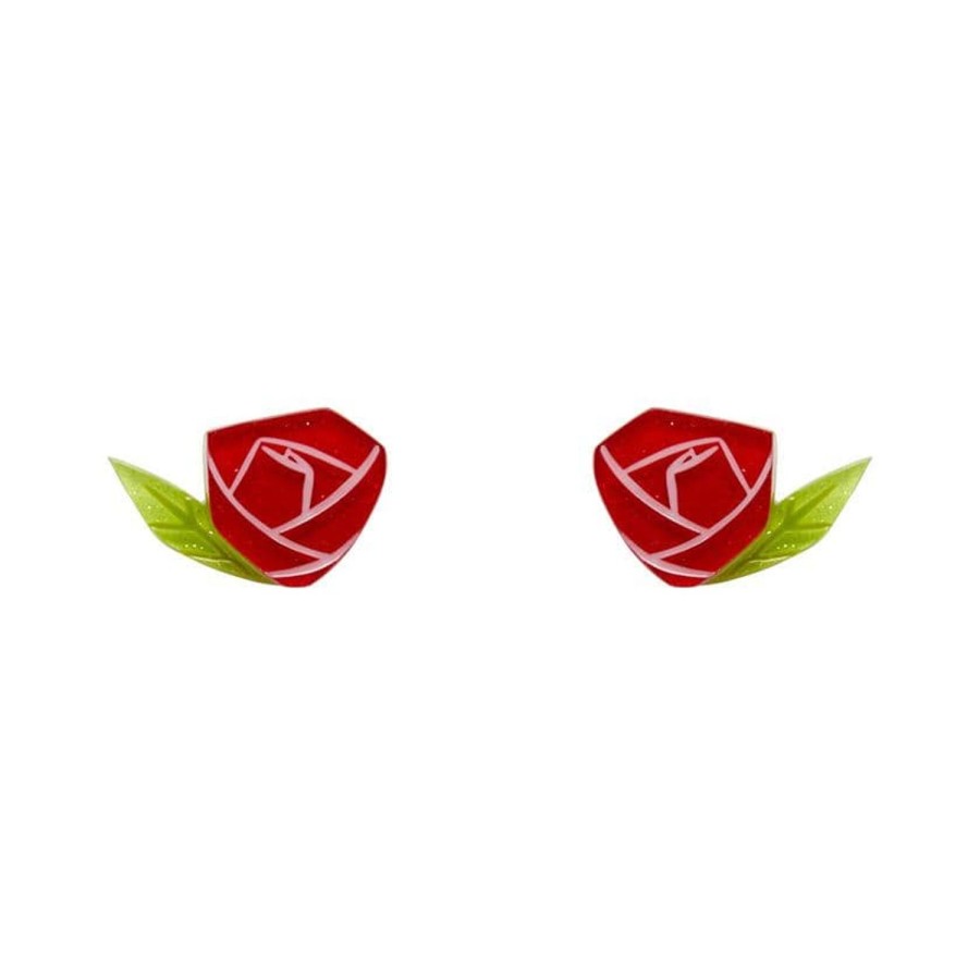 Erstwilder Earrings | Painted Rose Earrings