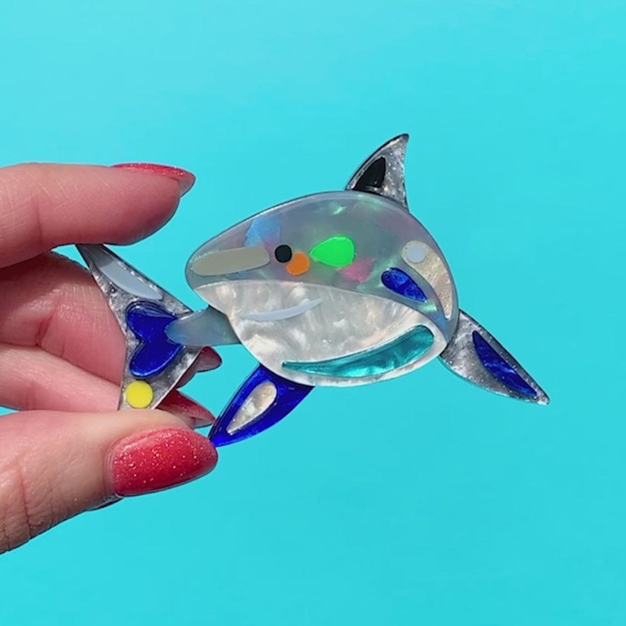 Erstwilder Brooches | The Guileless Great White Shark Brooch