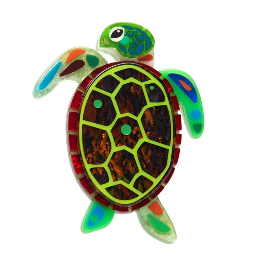 Erstwilder Brooches | The Graceful Green Sea Turtle Brooch