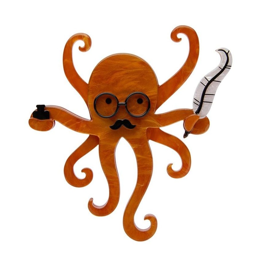 Erstwilder Brooches | Octavious The Octo-Scribe Brooch