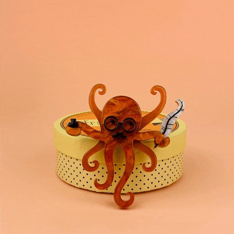 Erstwilder Brooches | Octavious The Octo-Scribe Brooch