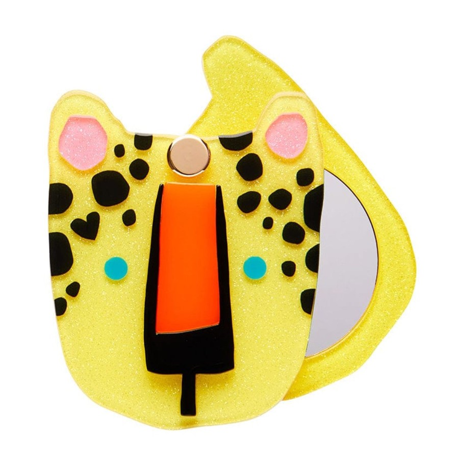 Erstwilder Mirror Compacts | Leo The Leopard Mirror Compact