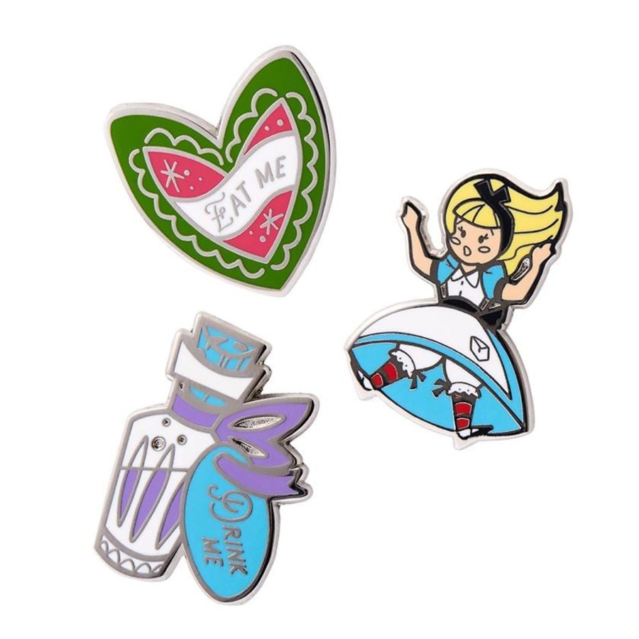 Erstwilder Enamel Pins | Kitchy Witch Alice'S Wonderland Falling Alice Pin Pack - 3 Piece