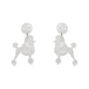 Erstwilder Essential Earrings | Poodle Ripple Post Drop Earrings - White