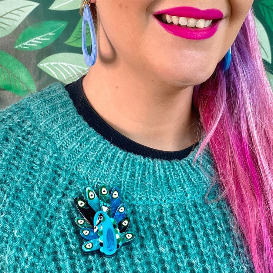 Erstwilder Brooches | The Picturesque Peacock Brooch