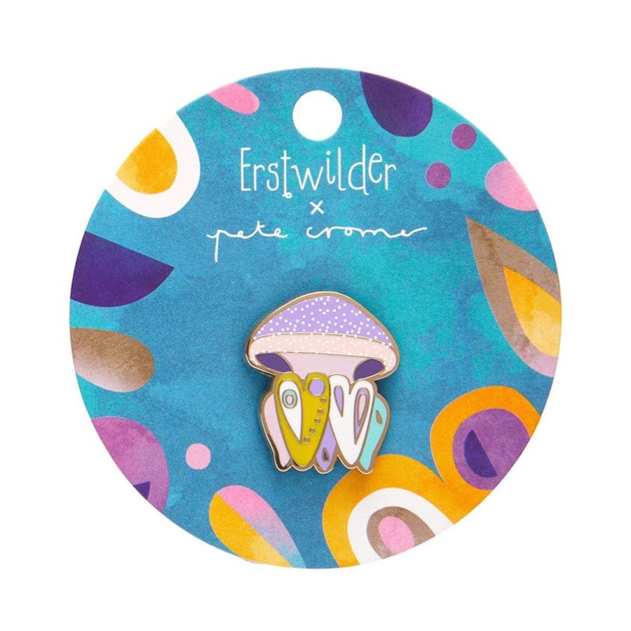 Erstwilder Enamel Pins | The Whimsical White Spotted Jellyfish Enamel Pin