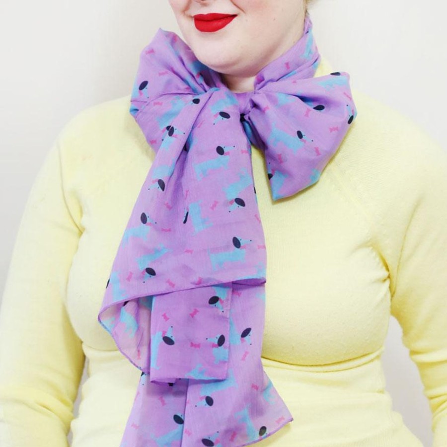 Erstwilder Scarves | Spiffy The Sausage Dog Large Neck Scarf