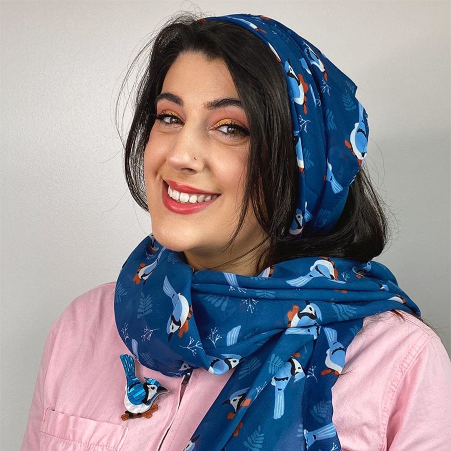 Erstwilder Scarves | Blue Jay Way Neck Scarf Navy