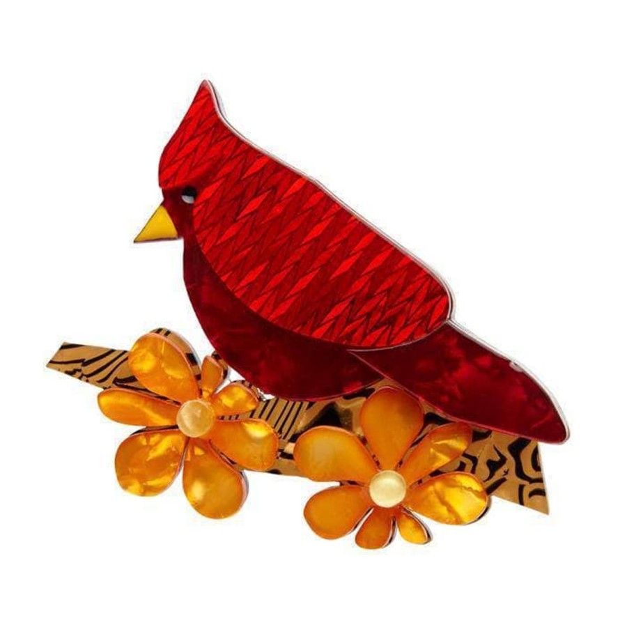 Erstwilder Brooches | Ruby The Red Cardinal Brooch