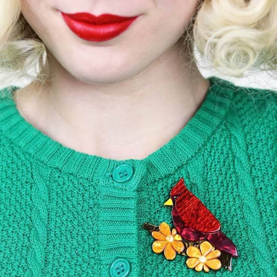 Erstwilder Brooches | Ruby The Red Cardinal Brooch