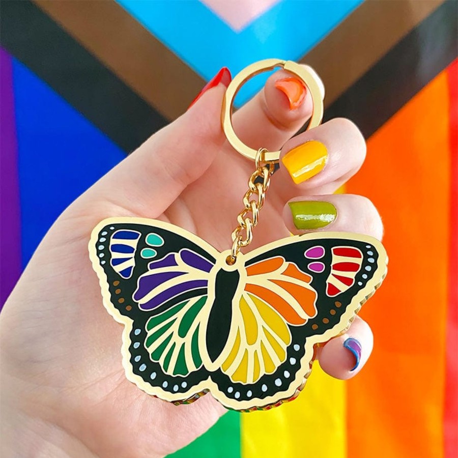 Erstwilder Enamel Key Rings | Prince Of Pride Butterfly Enamel Key Ring