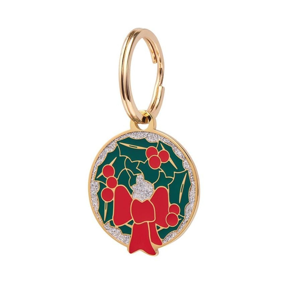 Erstwilder Enamel Key Rings | Deck The Halls Enamel Pet Charm