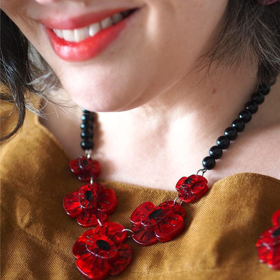 Erstwilder Necklaces | Remembrance Poppy Necklace