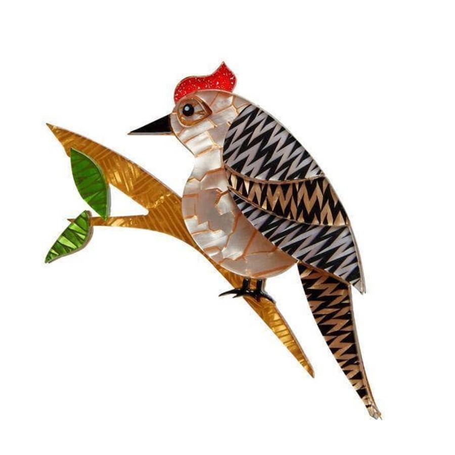 Erstwilder Brooches | Tori Tree Drummer Bird Brooch