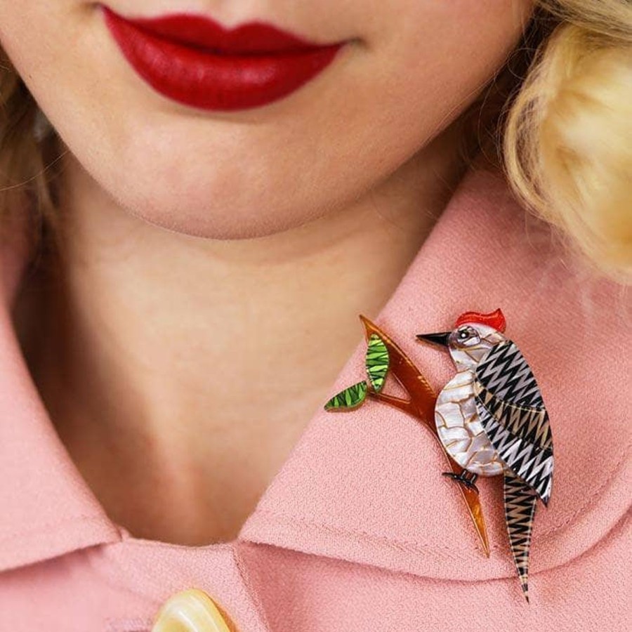 Erstwilder Brooches | Tori Tree Drummer Bird Brooch