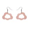 Erstwilder Essential Earrings | Cloud Solid Glitter Resin Drop Earrings - Pink