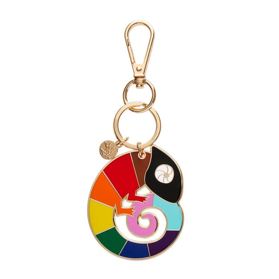 Erstwilder Enamel Key Rings | Carmel'S Colourful Chameleon Enamel Key Ring