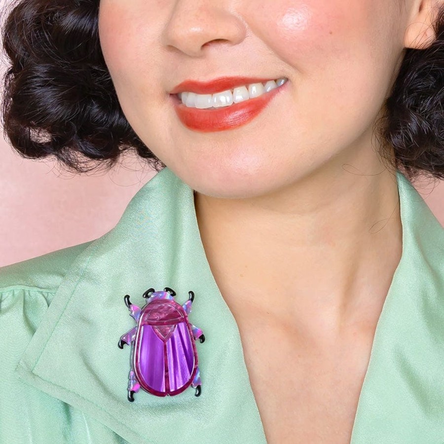 Erstwilder Brooches | Summer Scarab Brooch