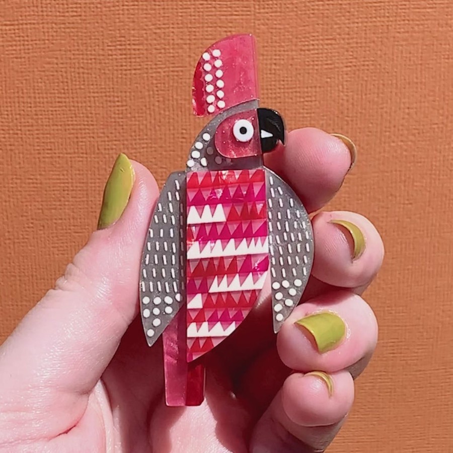 Erstwilder Brooches | A Cockatoo Named Squawk Brooch