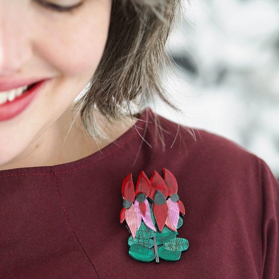 Erstwilder Brooches | A Pleasing Desert Pea Brooch