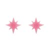 Erstwilder Essential Earrings | Atomic Star Glitter Stud Earring - Pink