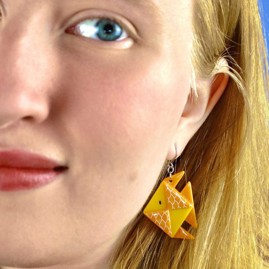 Erstwilder Earrings | The Memorable Goldfish Drop Earrings