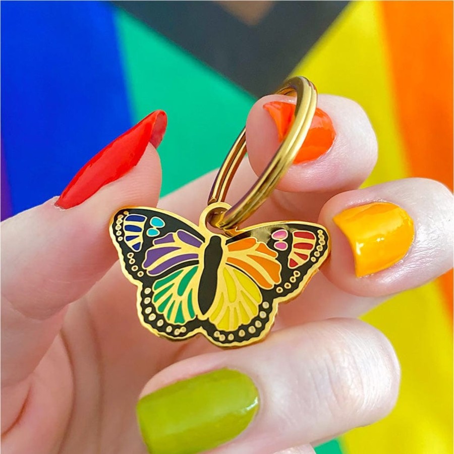 Erstwilder Enamel Key Rings | Prince Of Pride Butterfly Enamel Charm