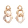 Erstwilder Essential Earrings | Statement Marble Chain Earrings - Cream